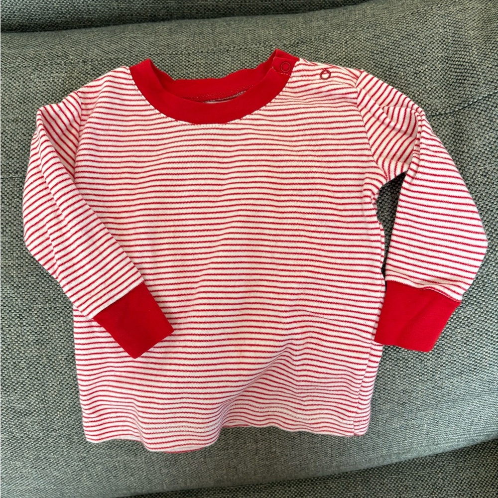 Lake Pima pajamas red stripe 9-12 months - Picture 5 of 9